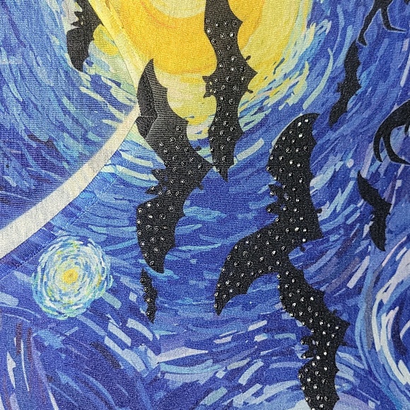 Halloween meets Starry Nights Blouse by One World - Picture 3 of 6